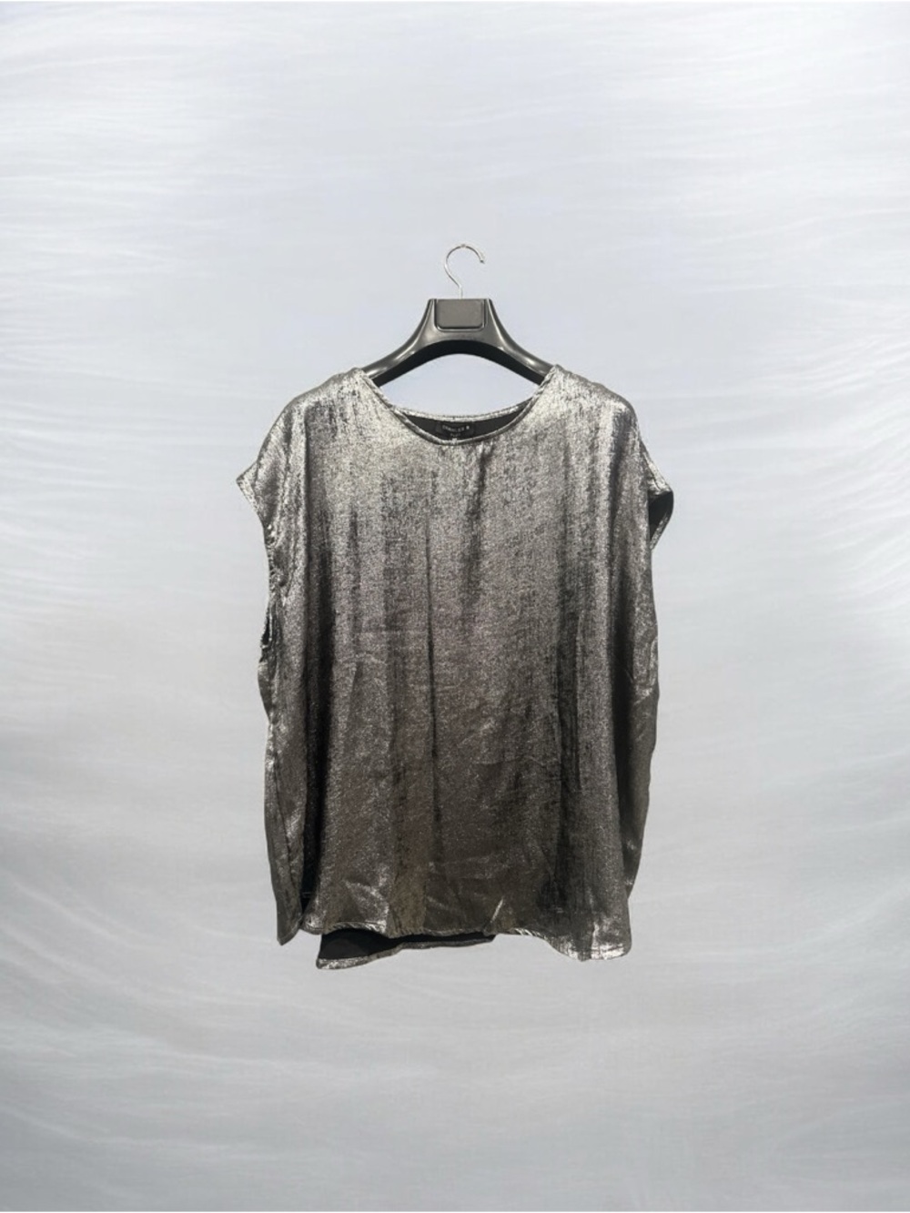 Women's Metallic Tank Top in Silver